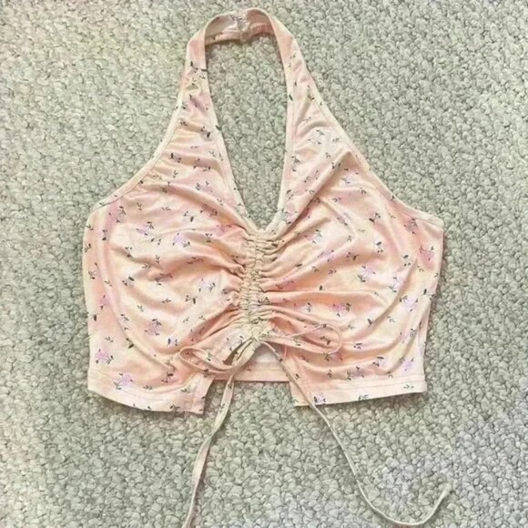 Floral Halter Top - Picture 1 of 3